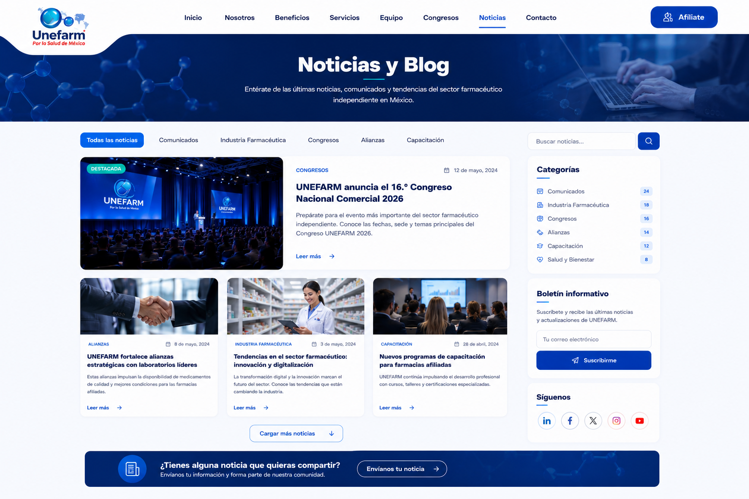 Noticias UNEFARM